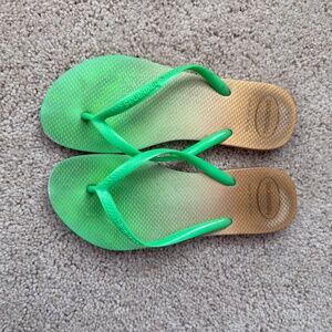 Havaianas Green Flip Flops | US 7/8 EU 39–40 | Authentic Brazil Sandals